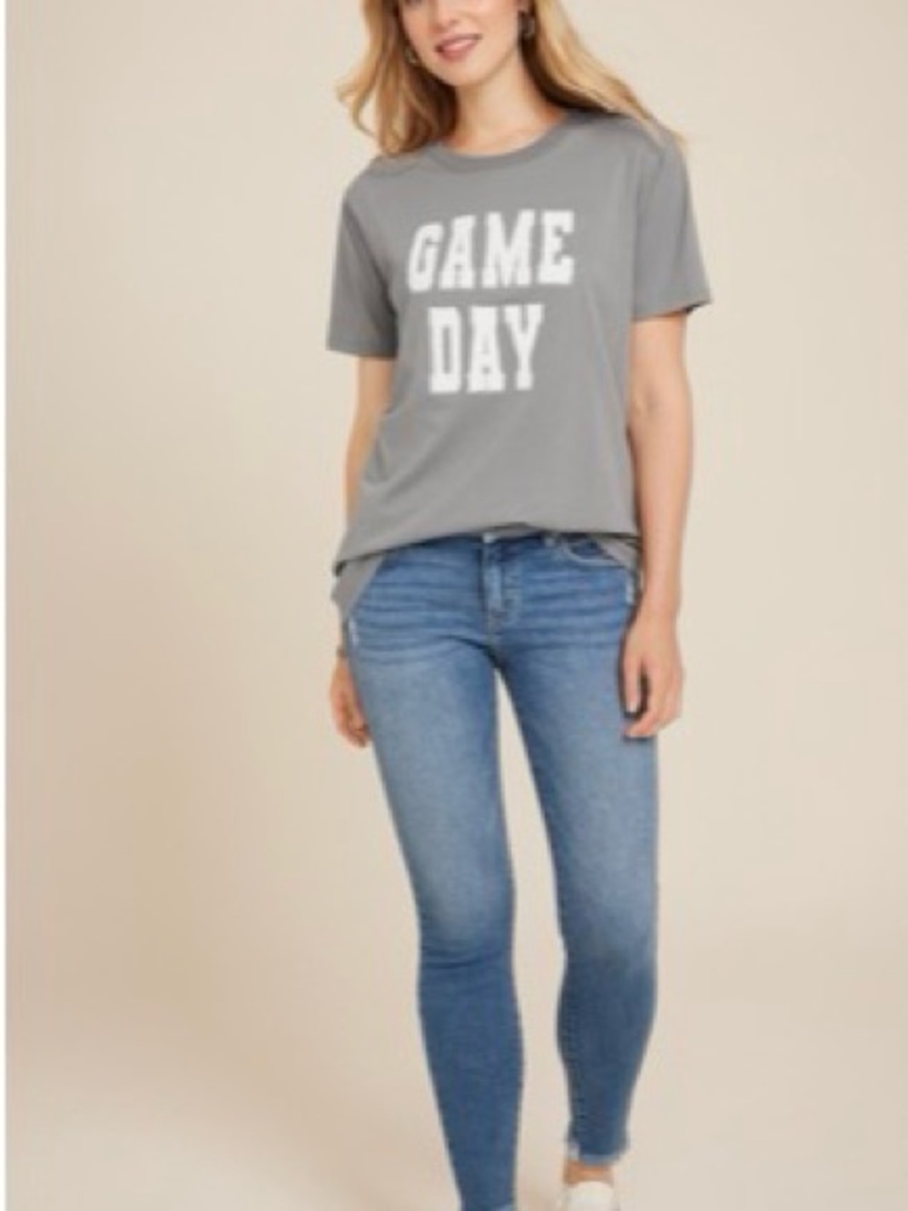 Maurices Gray GAME DAY Short Sleeve Tee
